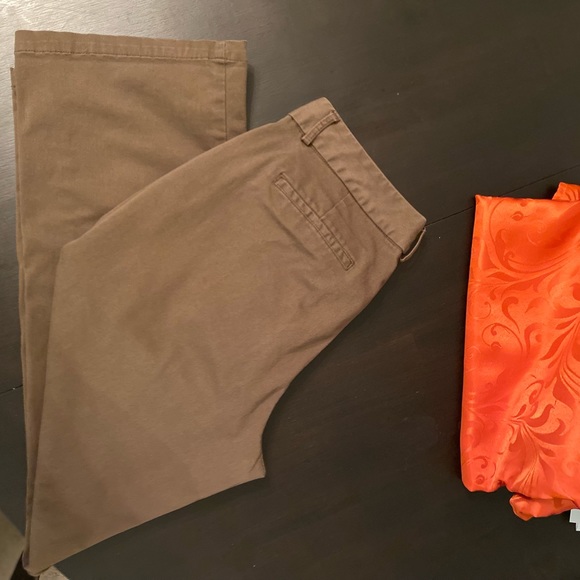 Brown women’s dockers pants, sz 12 Long Tall, Midrise, curvy. GUC - Picture 6 of 10